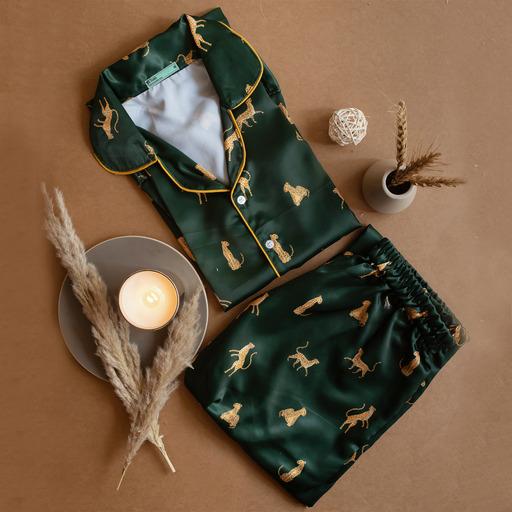 Cheetah Pyjama Set - Satin